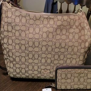 Coach bag and matching wallet